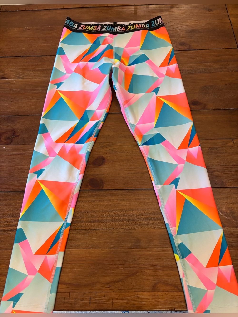 Zumba Fitness Geometric Print Leggings in Multi-Color